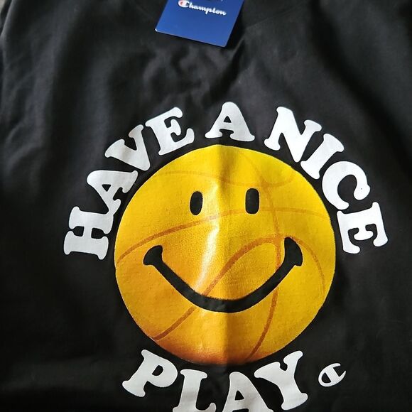 CHAMPION HAVE A NICE PLAY Unisex Small Black T-Shirt NEW MSRP $25 - Picture 3 of 4